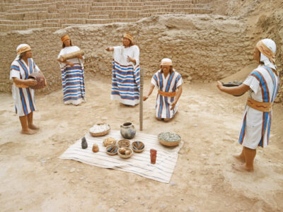 Huaca Pucllana Pre-Inca Ceremonial and Administrative Site in Miraflores district of Lima, Peru, South America