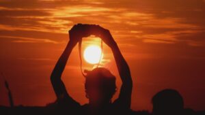 Silhouette watching the total solar eclipse over Spain’s Atlantic coast during the August 2026 group tour with Terra Trips