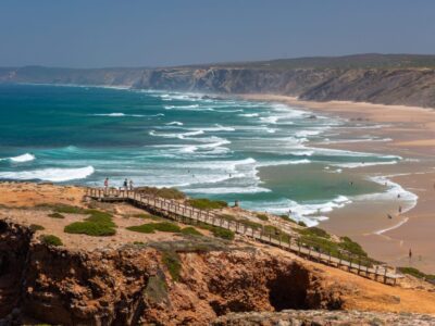 A tropical beach perfect for spending summer afternoons in Algarve, Portugal