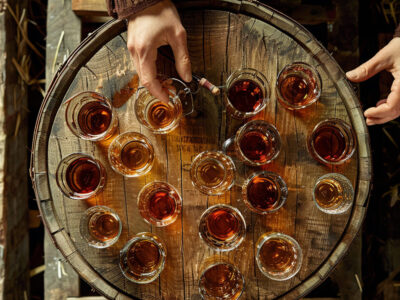 arranging-whiskey-glass-overhead